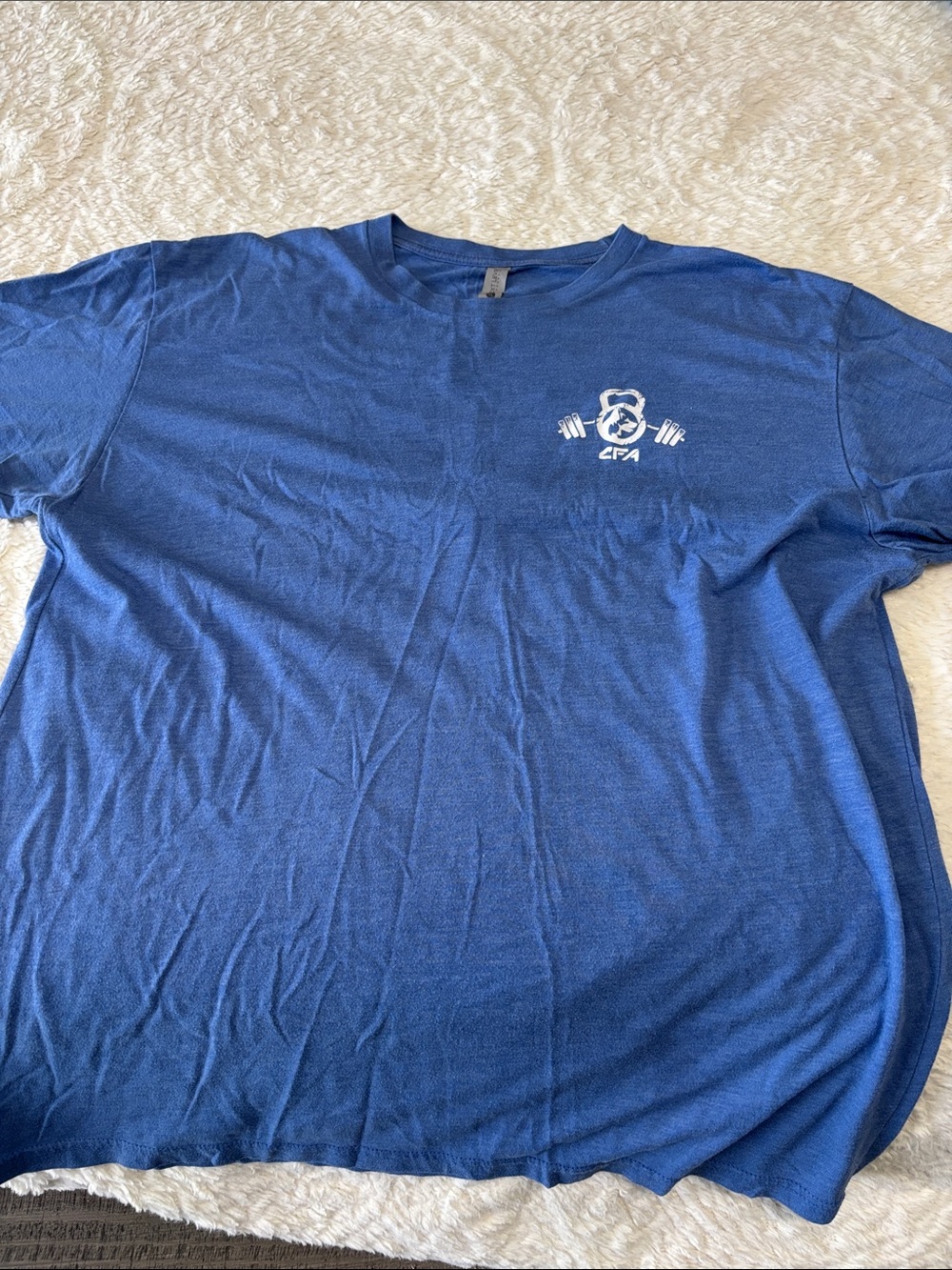 FA Men's Short Sleeve Crew Tee in Navy Blue with White Chest Logo